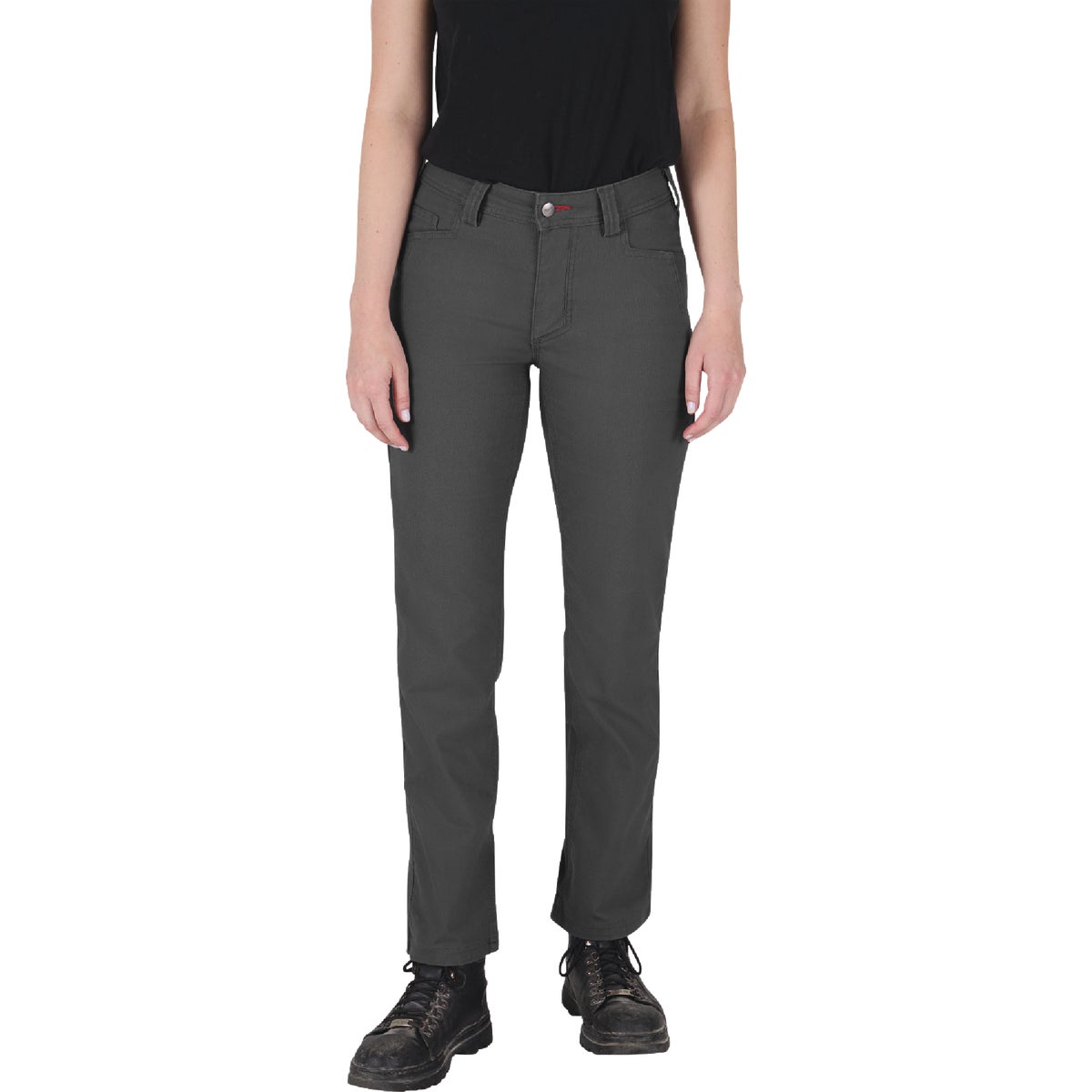 10REG WMN GRY WORK PANT