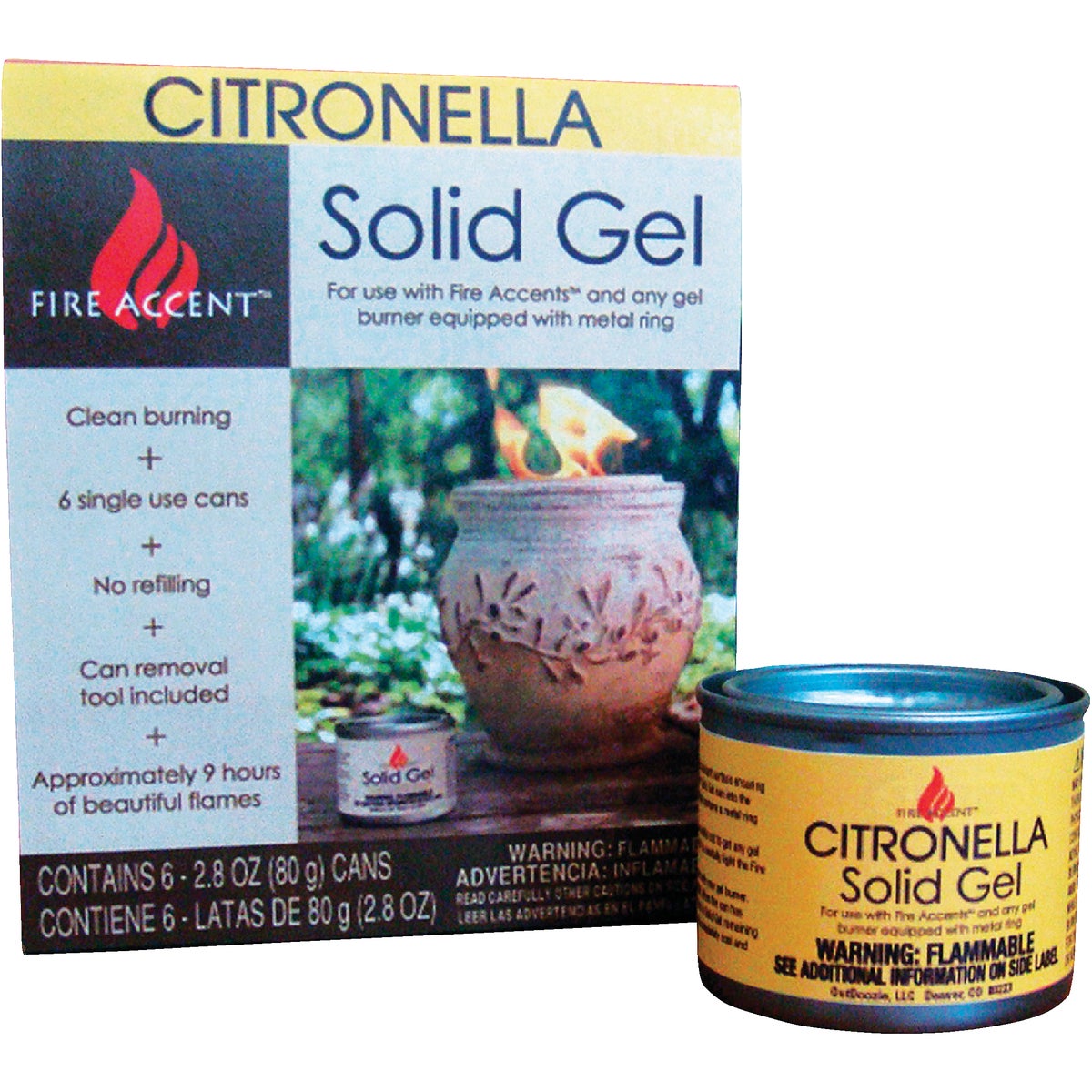 Fire Accent Citronella Solid Gel Fuel 702704