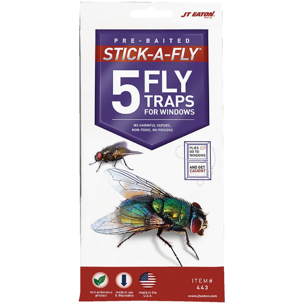 JT Eaton Stick-A-Fly Disposable Indoor Fly Trap (5-Pack) 703162
