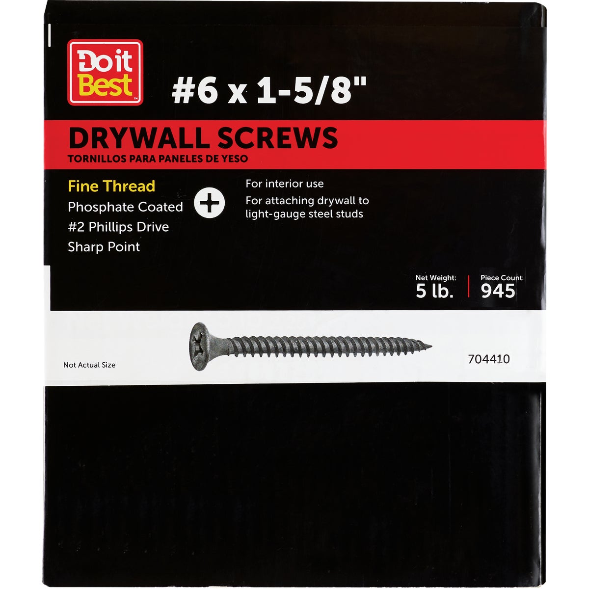 Do it Fine Thread Multipurpose Drywall Screw 704410