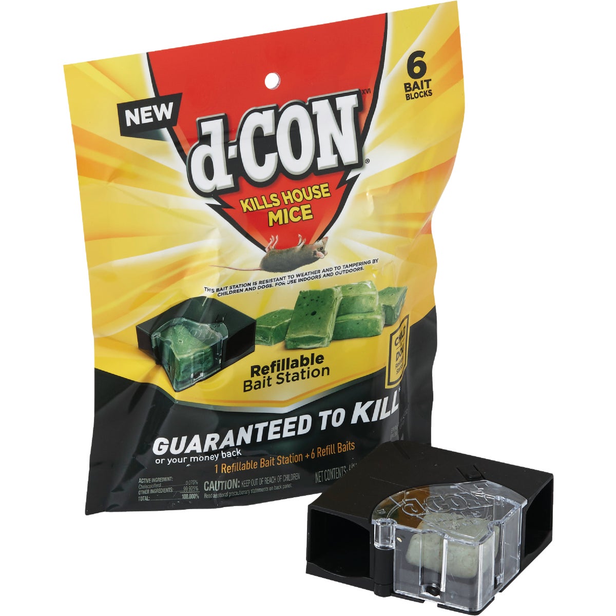 D-Con Refillable Corner Fit Mouse Bait Station 705310