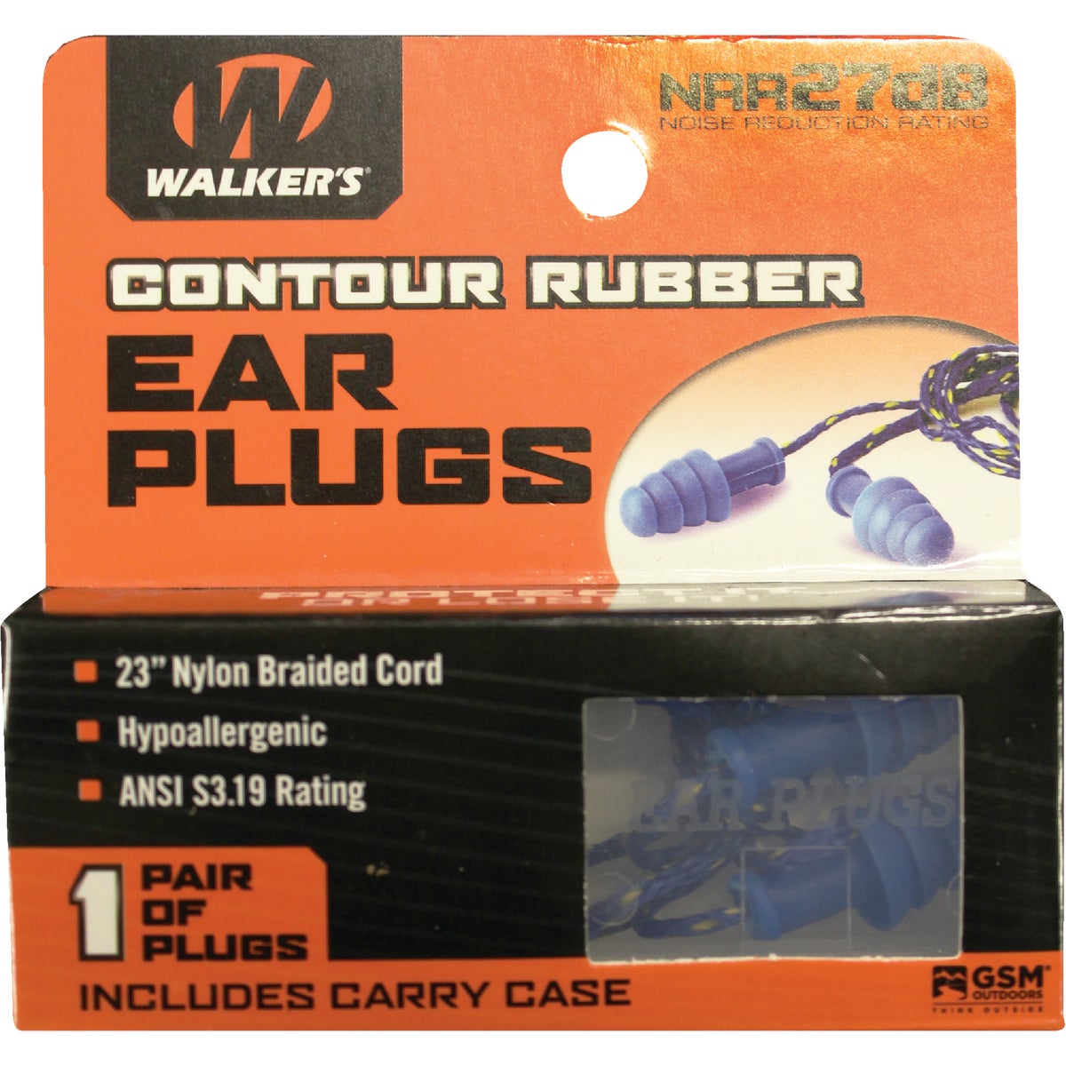 1 PR BLUE CORDED EARPLUG