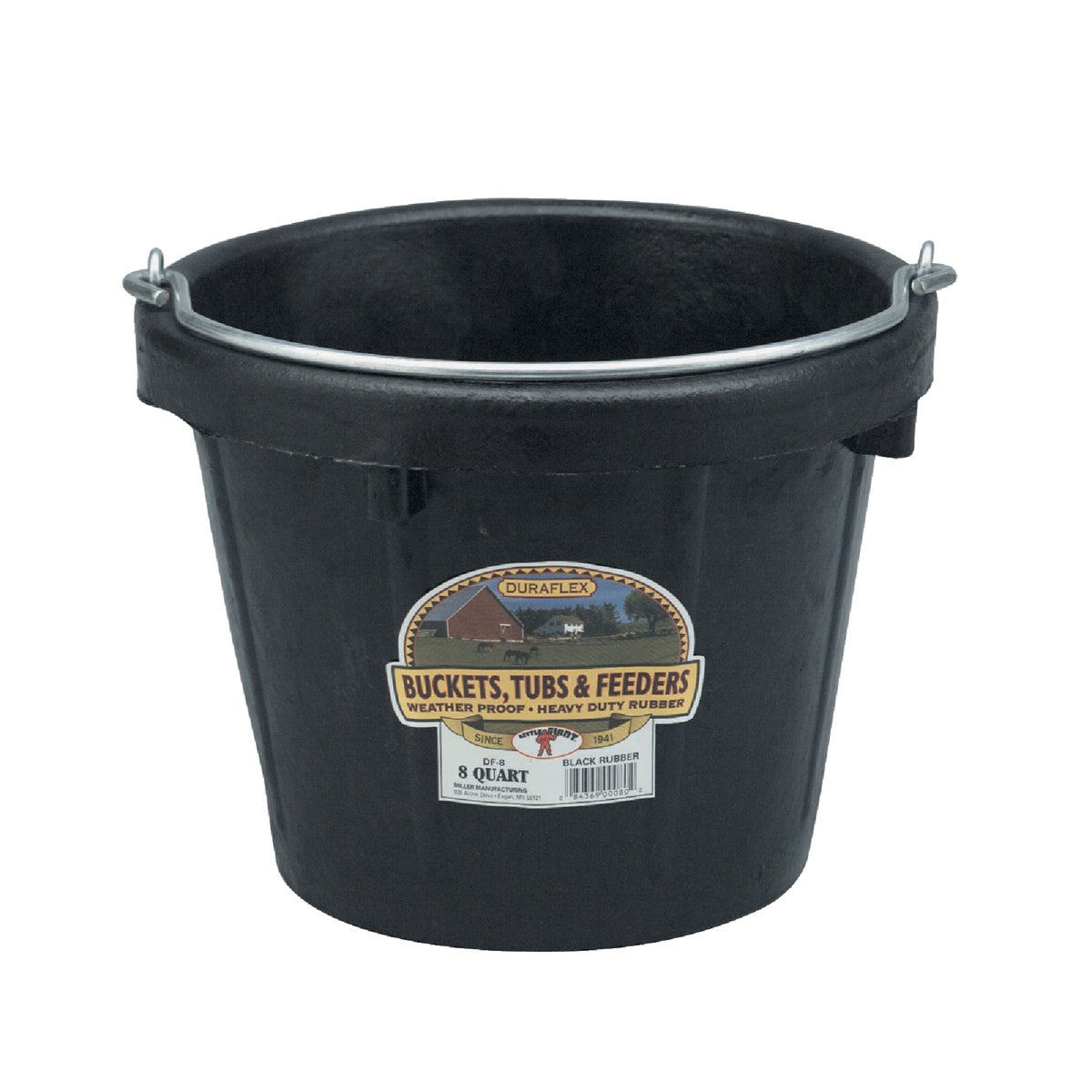 Little Giant Duraflex Light-Duty 8 Qt. 12 In. Rubber Utility Bucket 706472
