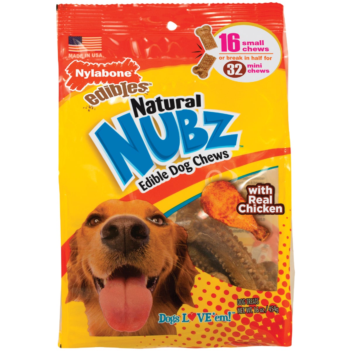 16CT NUBZ CHKN DOG CHEW