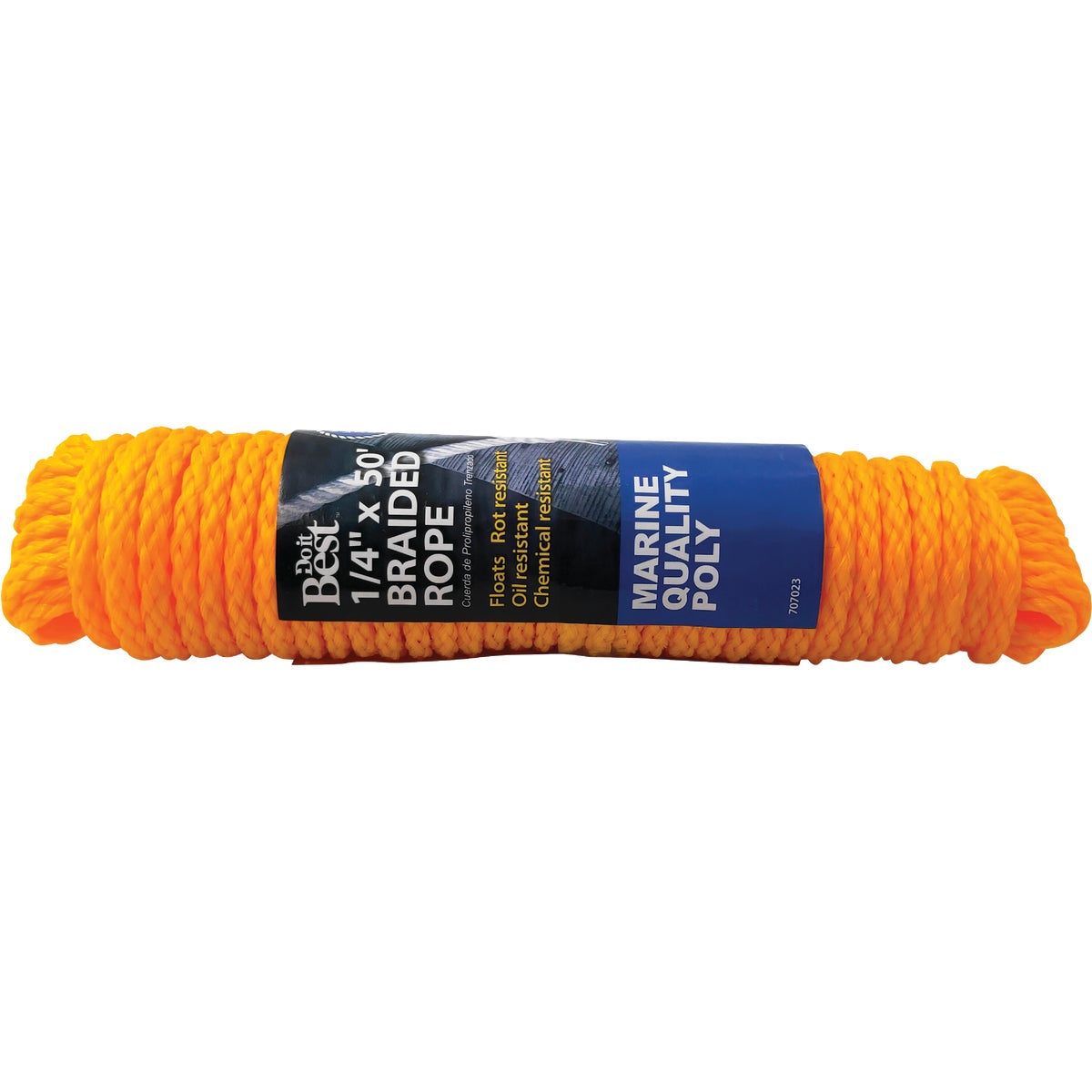 Do it 1/4 In. x 50 Ft. Yellow Braided Polypropylene Packaged Rope 707023