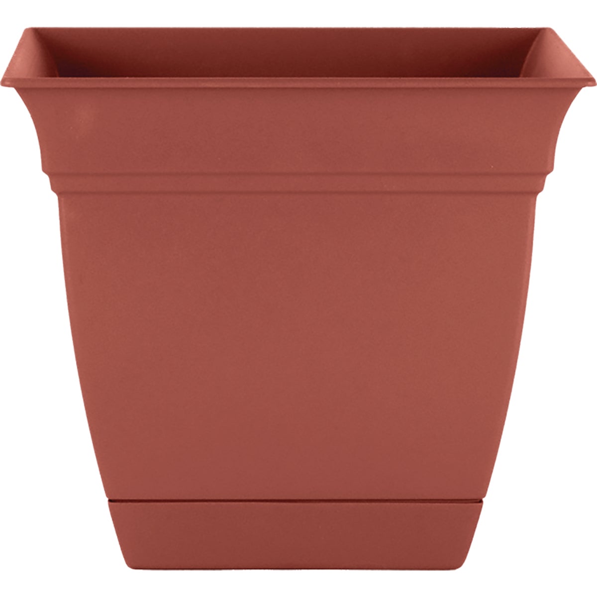 8" CLY ECLPS SQ PLANTER