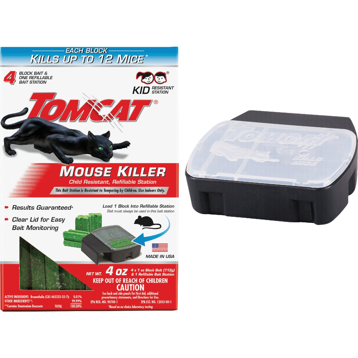 Tomcat Mouse Killer III Refillable Mouse Bait Station 708909