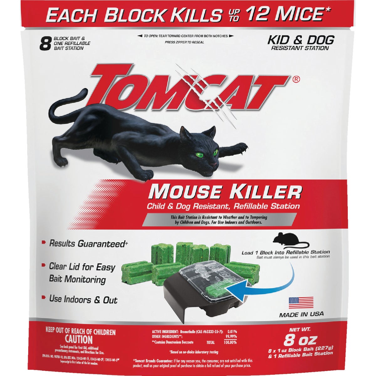 Tomcat Mouse Killer I Refillable Mouse Bait Station 708915