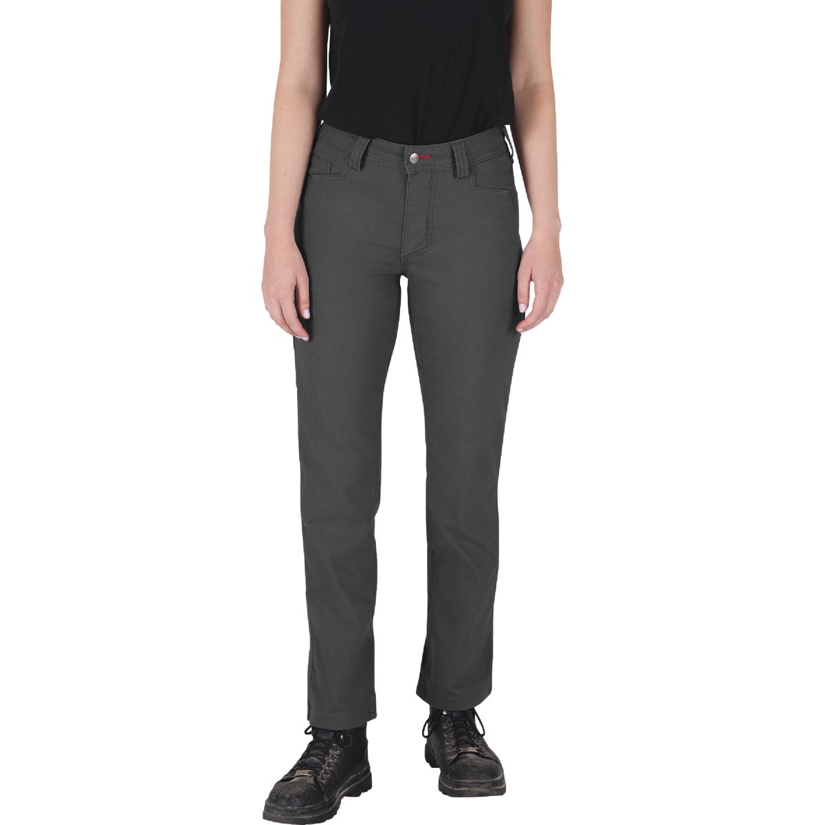 6REG WMN GRY WORK PANT