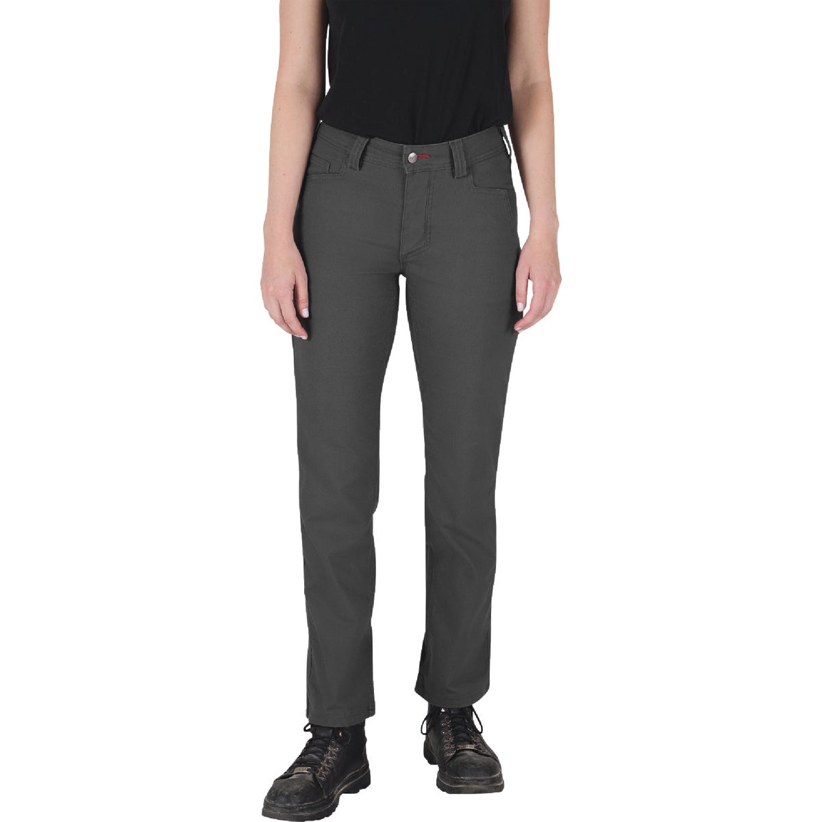 8REG WMN GRY WORK PANT