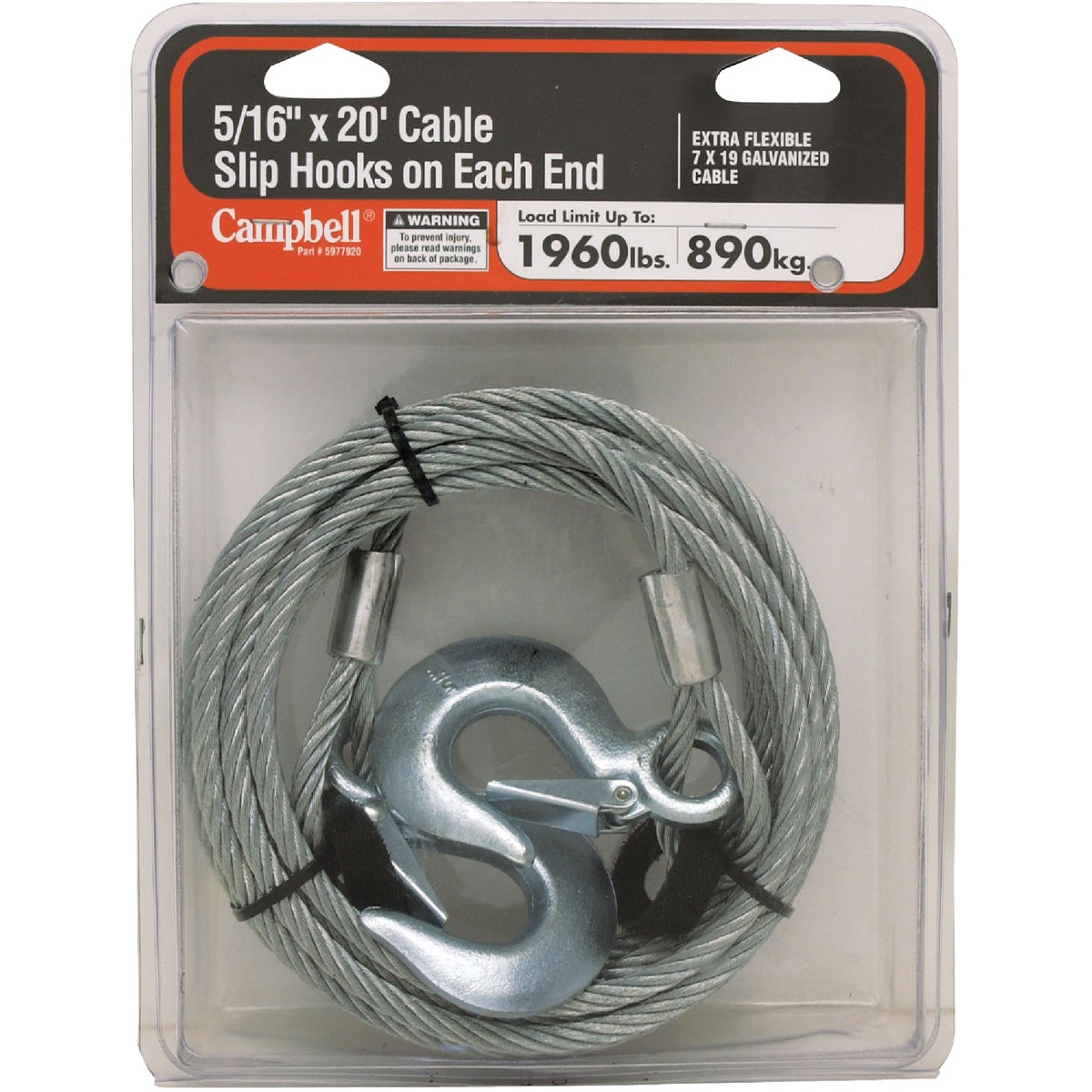 5/16"X20 TOW CABLE