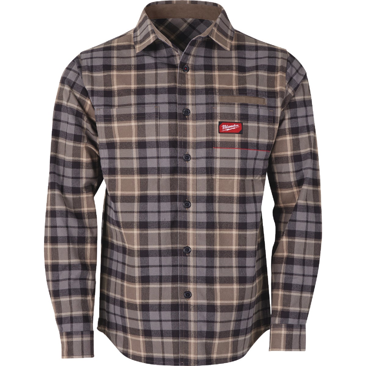 MED GRY FLANNEL SHIRT