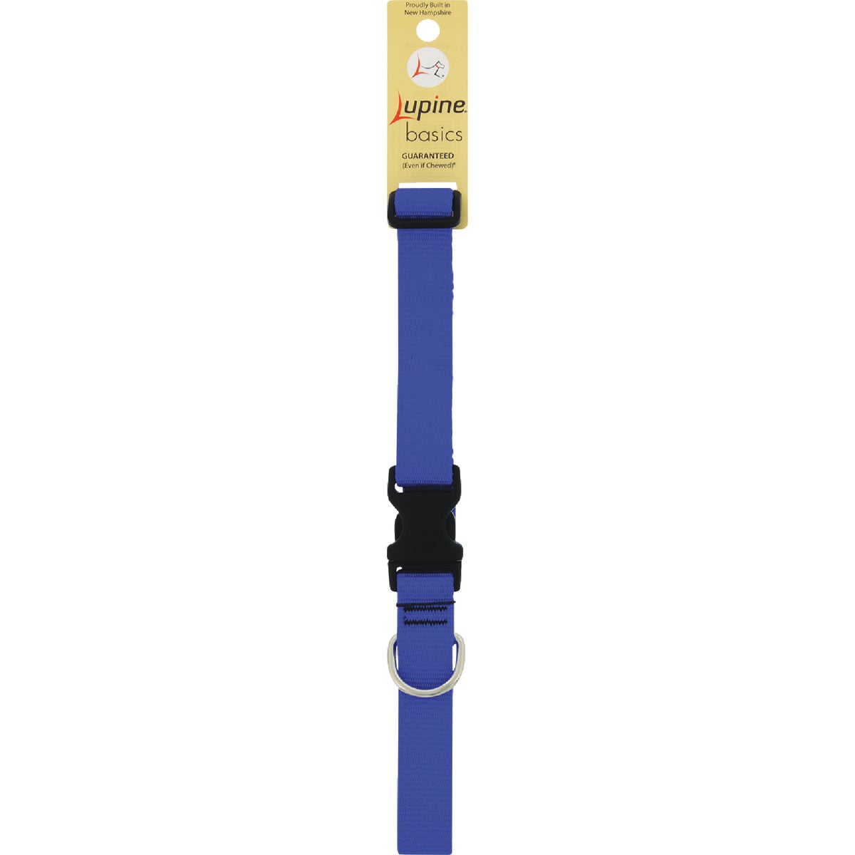 Lupine 1 In. Traditional Solid Blue 16 to 28 In. Adjustable Collar