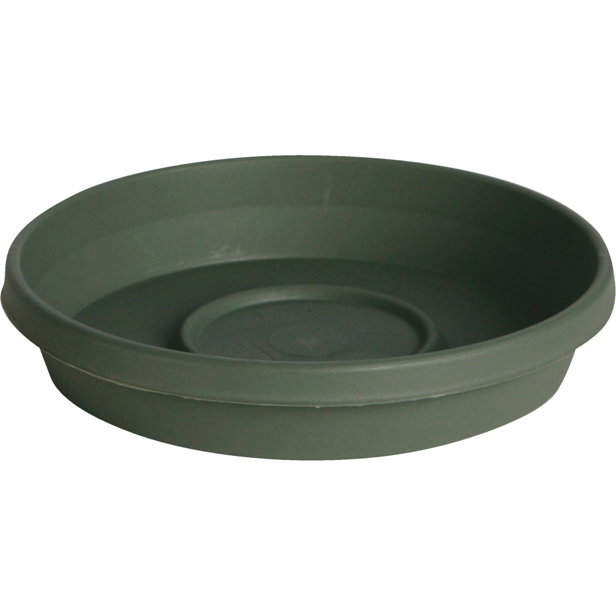 8" LVG GREEN POLY SAUCER