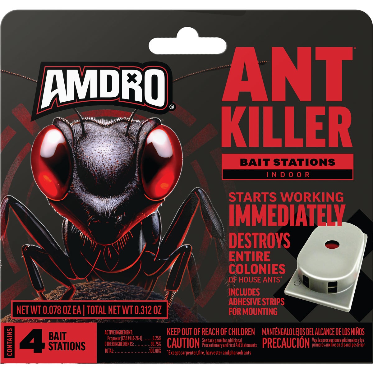 Amdro 0.64 Oz. Solid Ant Bait Station (4-Pack) 718684