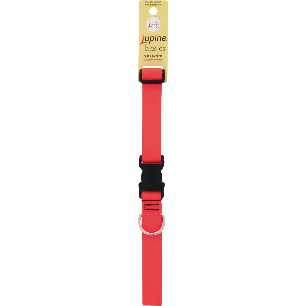 Lupine 1 In. Traditional Solid Blaze Orange 16 to 28 In.  Adjustable Collar