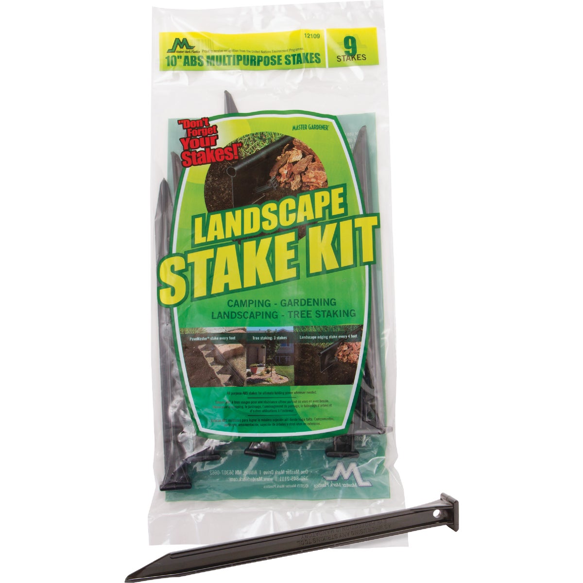 9PK 10" ABS STAKE KIT