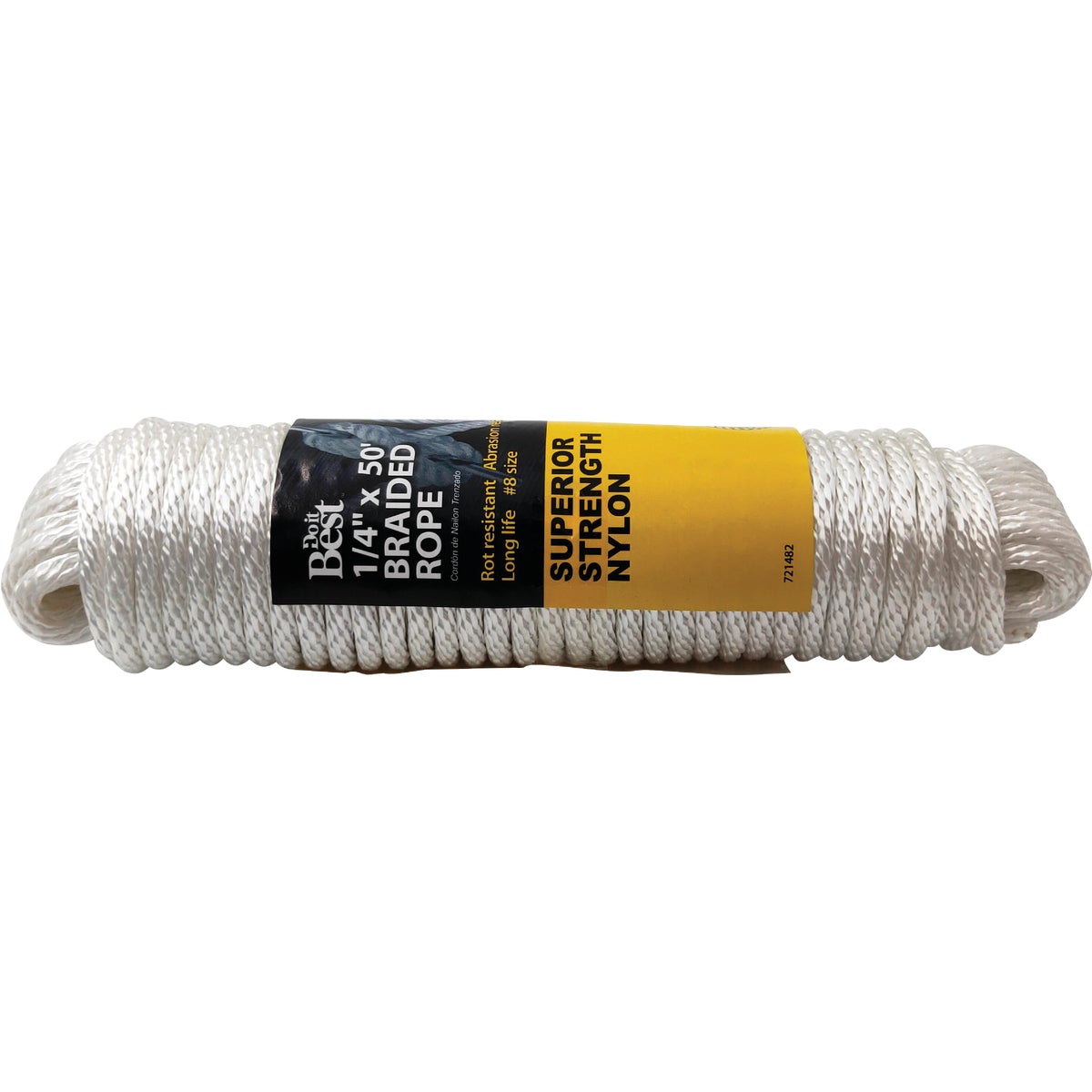 Do it 1/4 In. x 50 Ft. White Braided Nylon Packaged Rope 721482