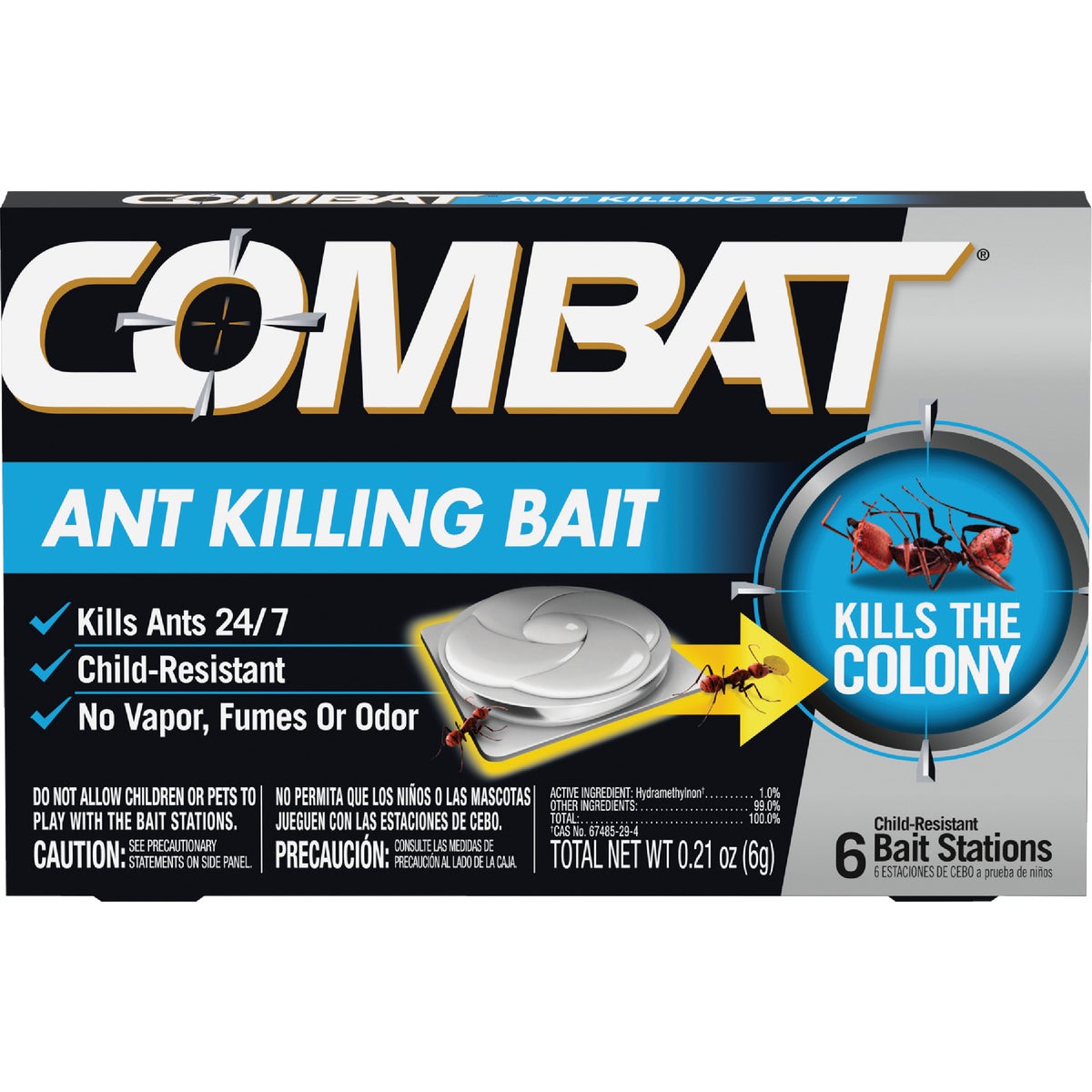 Combat Source Kill 0.21 Oz. Solid Ant Bait Station (6-Pack) 722170