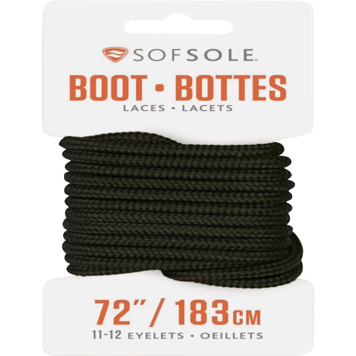 72" RND BLK BOOT LACE