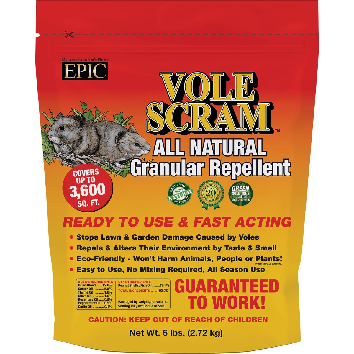 6LB VOLE SCRAM REPELLENT