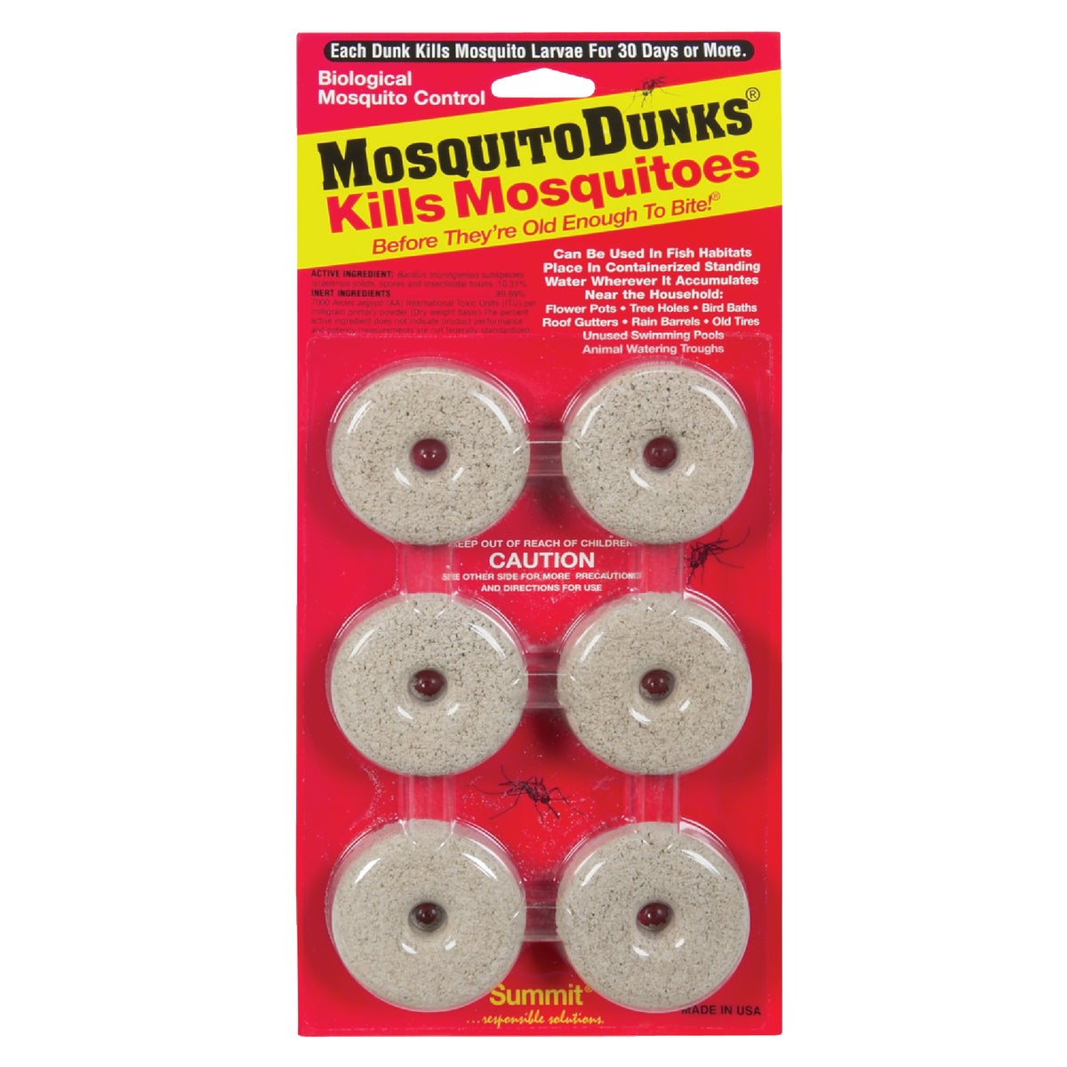 Mosquito Dunks Ready To Use Tablet Mosquito Killer (6-Pack) 739634