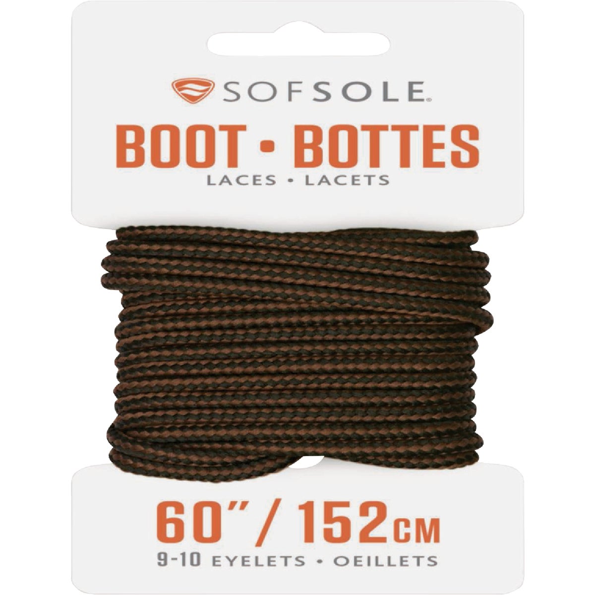 60" BLK/BRN BOOT LACE