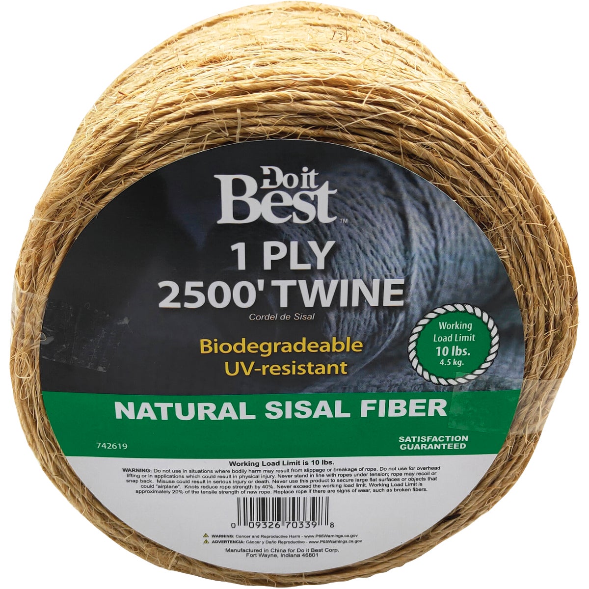 Do it 1-Ply x 2500 Ft. Tan Sisal Fiber Twine 742619