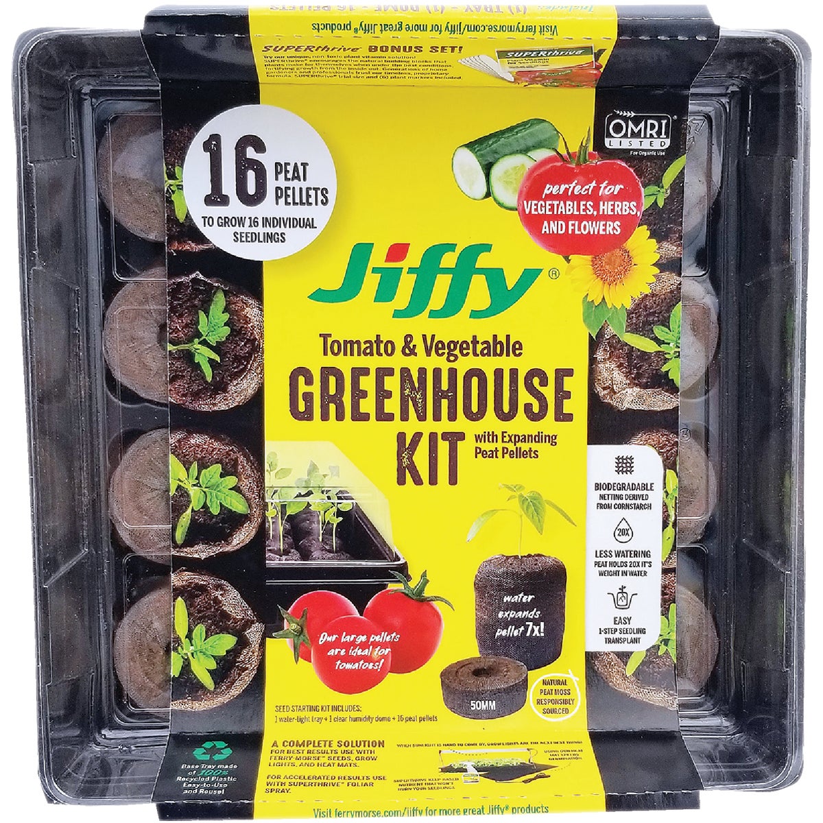 Jiffy Greenhouse Seed Starter Kit With Superthrive 743034