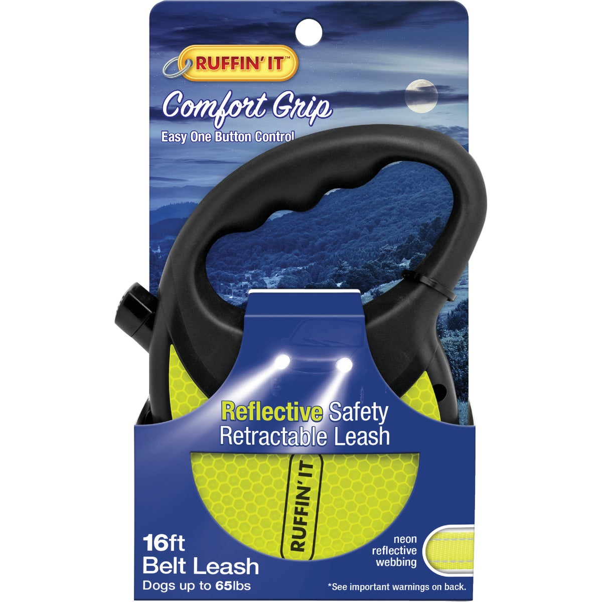 16 MD HI-VIS RETR LEASH