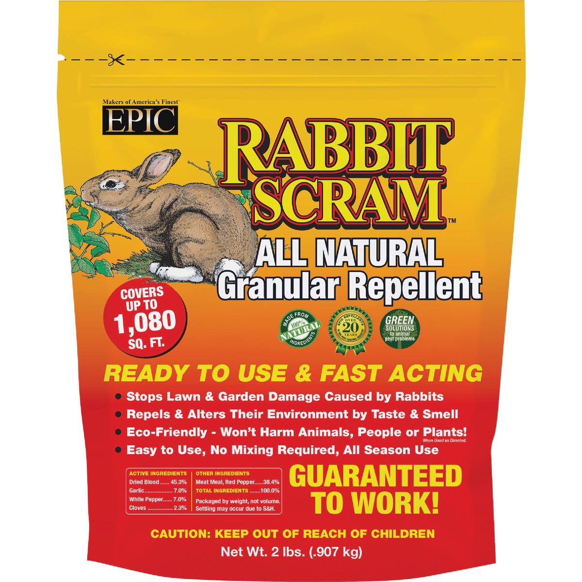 2LB RABBIT SCRAM REPEL