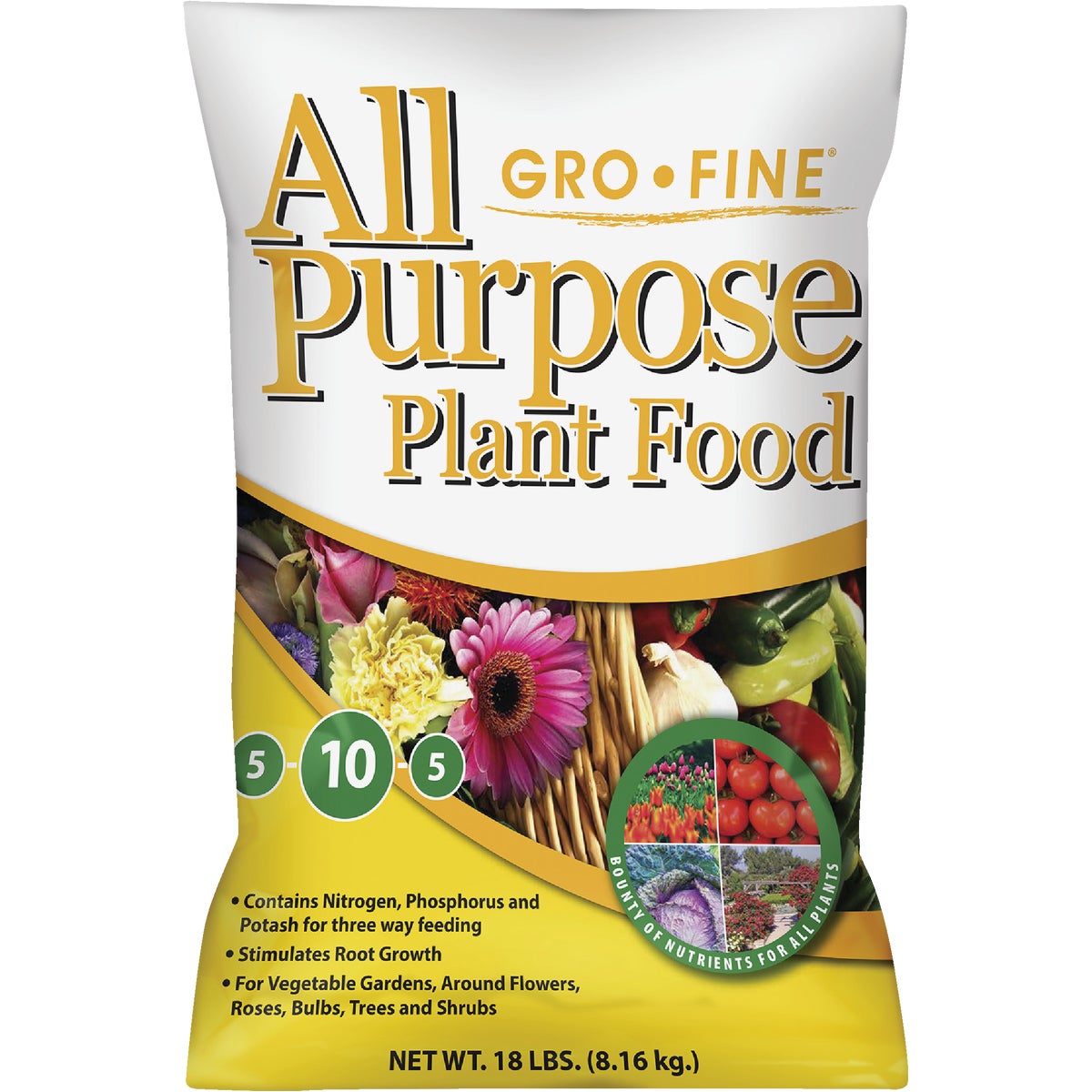 18 Pound 5-10-5 All Purpose Dry Plant Food For Healthy Growth