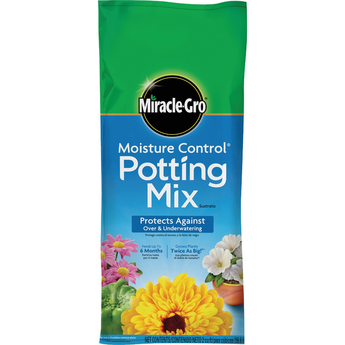 Miracle-Gro Moisture Control 2 Cu. Ft. 40-1/2 Lb. Indoor & Outdoor Potting Soil 747578