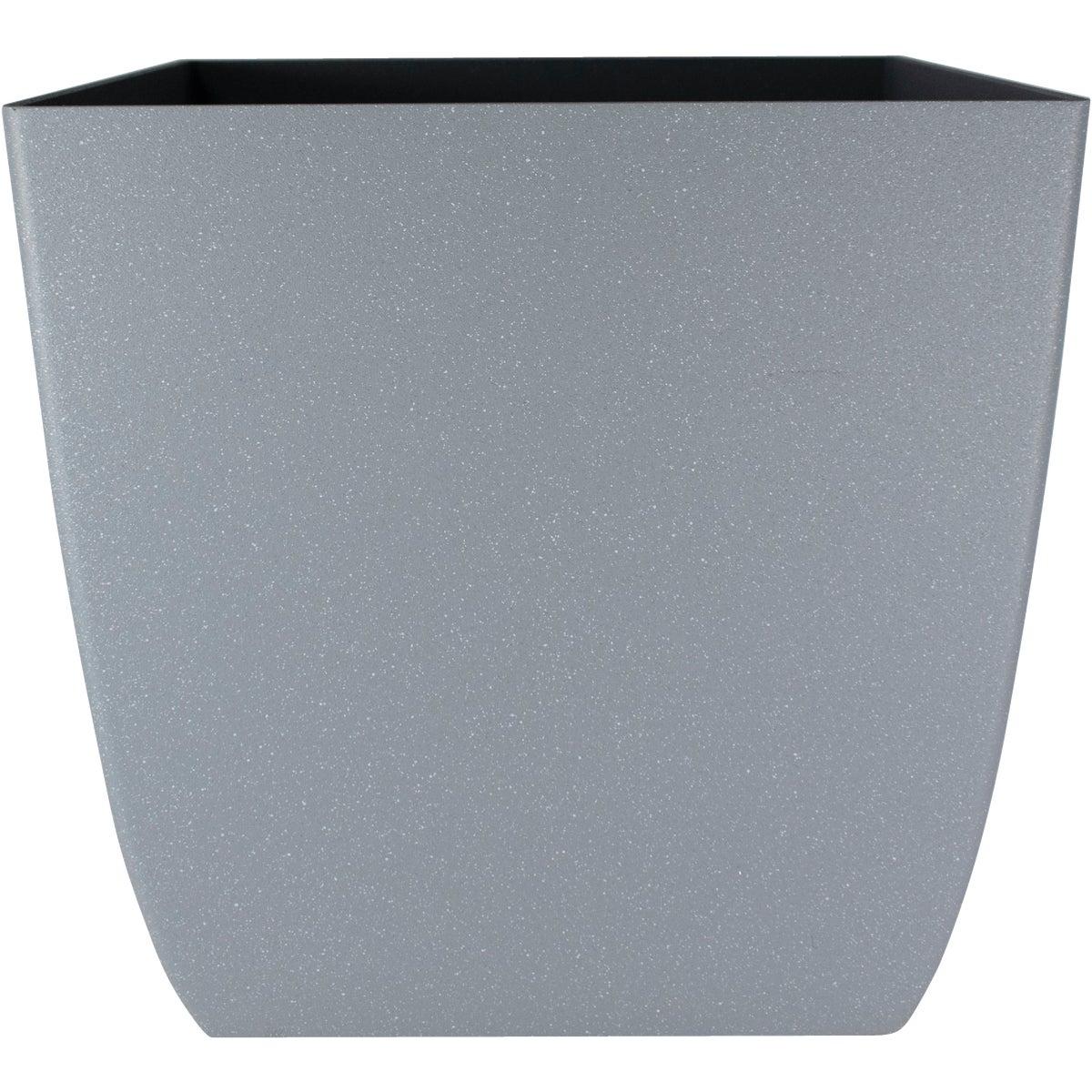 16" GRY SQ ST FE PLANTER