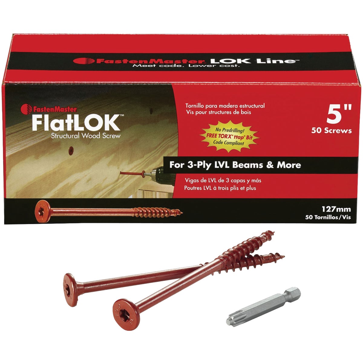 50PC 5" FLATLOK SCREW