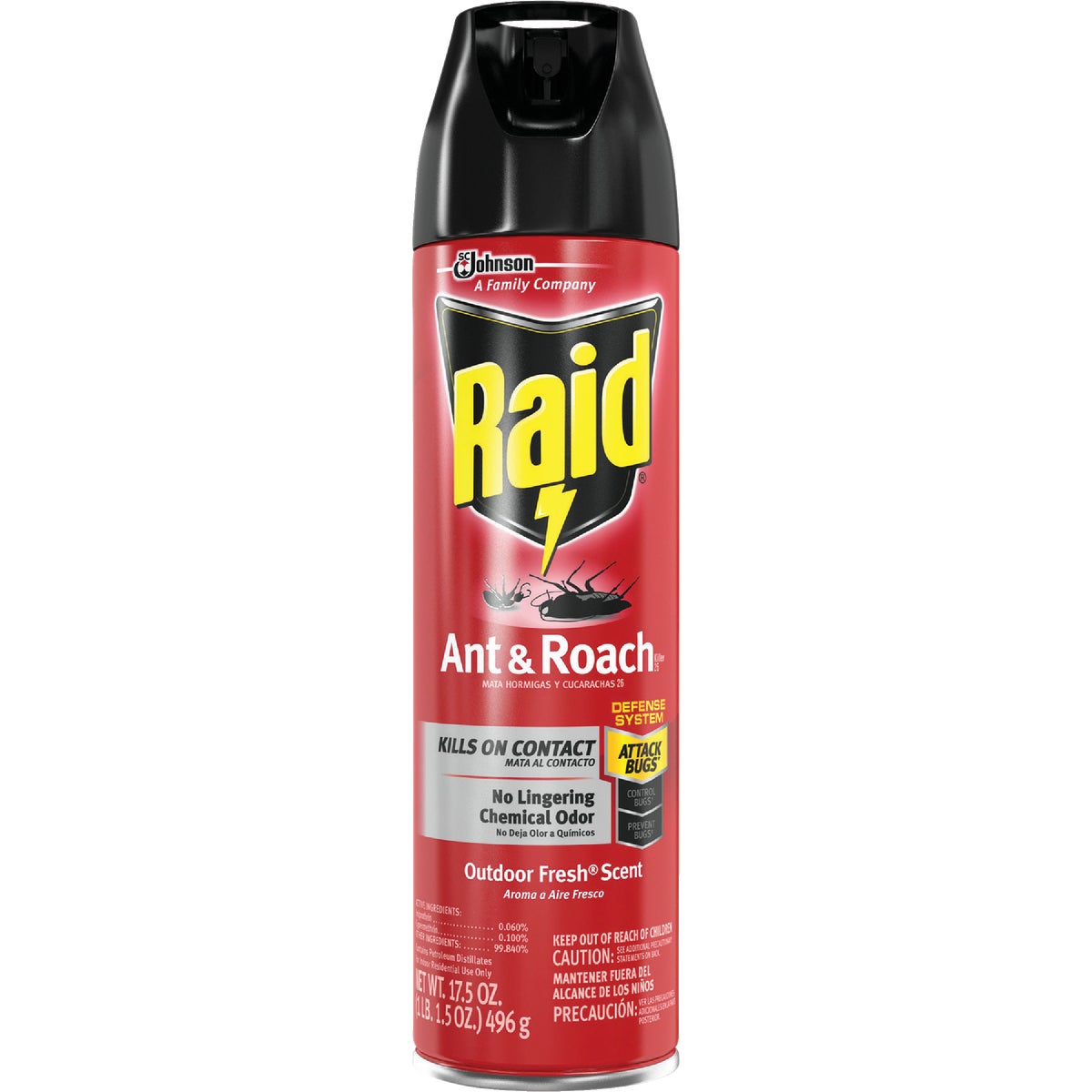 Raid 17.5 Oz. Outdoor Fresh Scent Aerosol Spray Ant & Roach Killer 756266