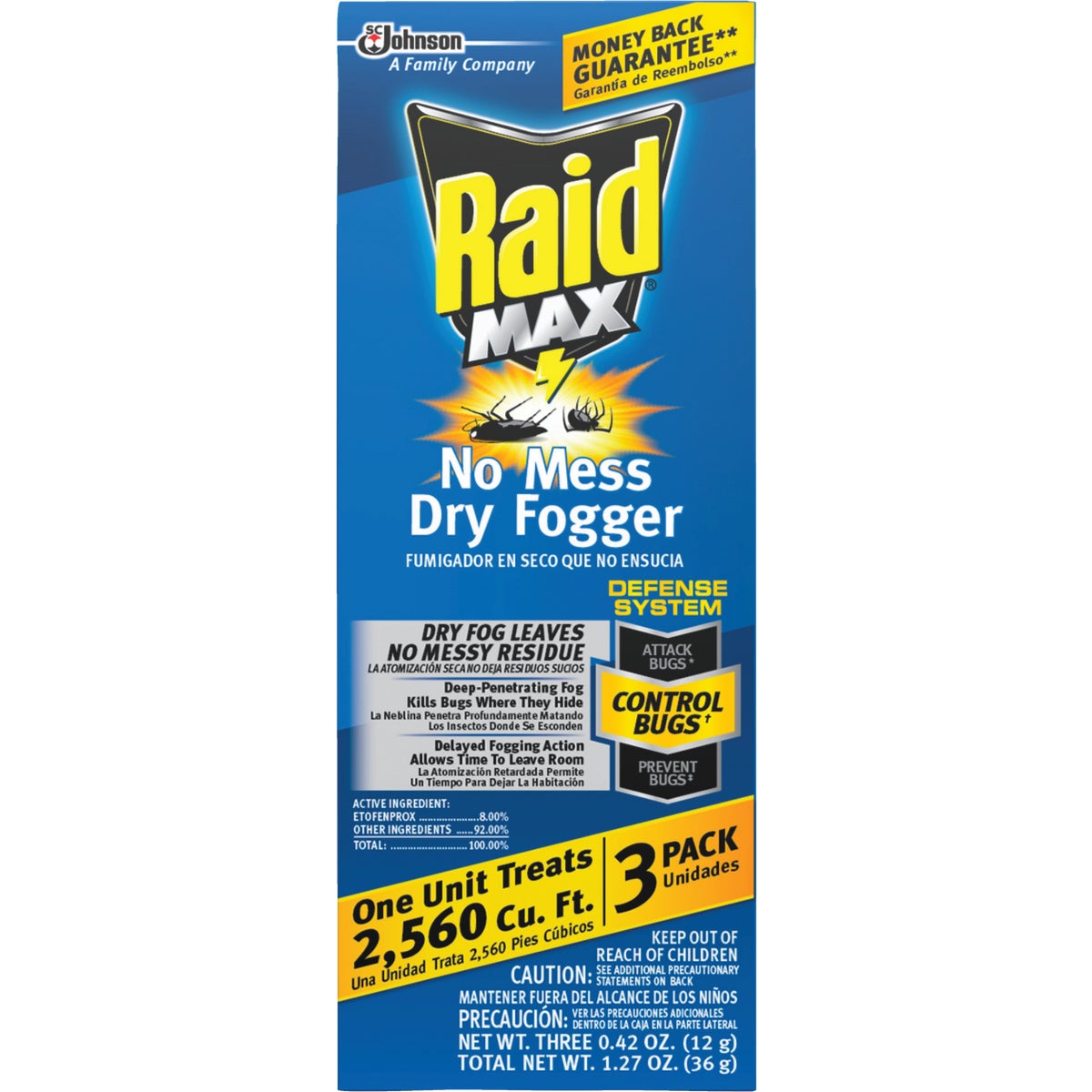Raid 0.35 Oz. Fumigator Indoor Insect Fogger (3-Pack) 756284