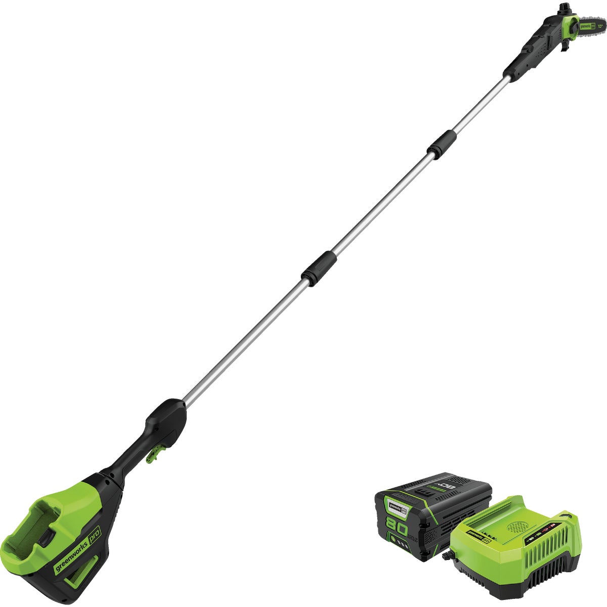 80V 10" POLESAW & BATTRY