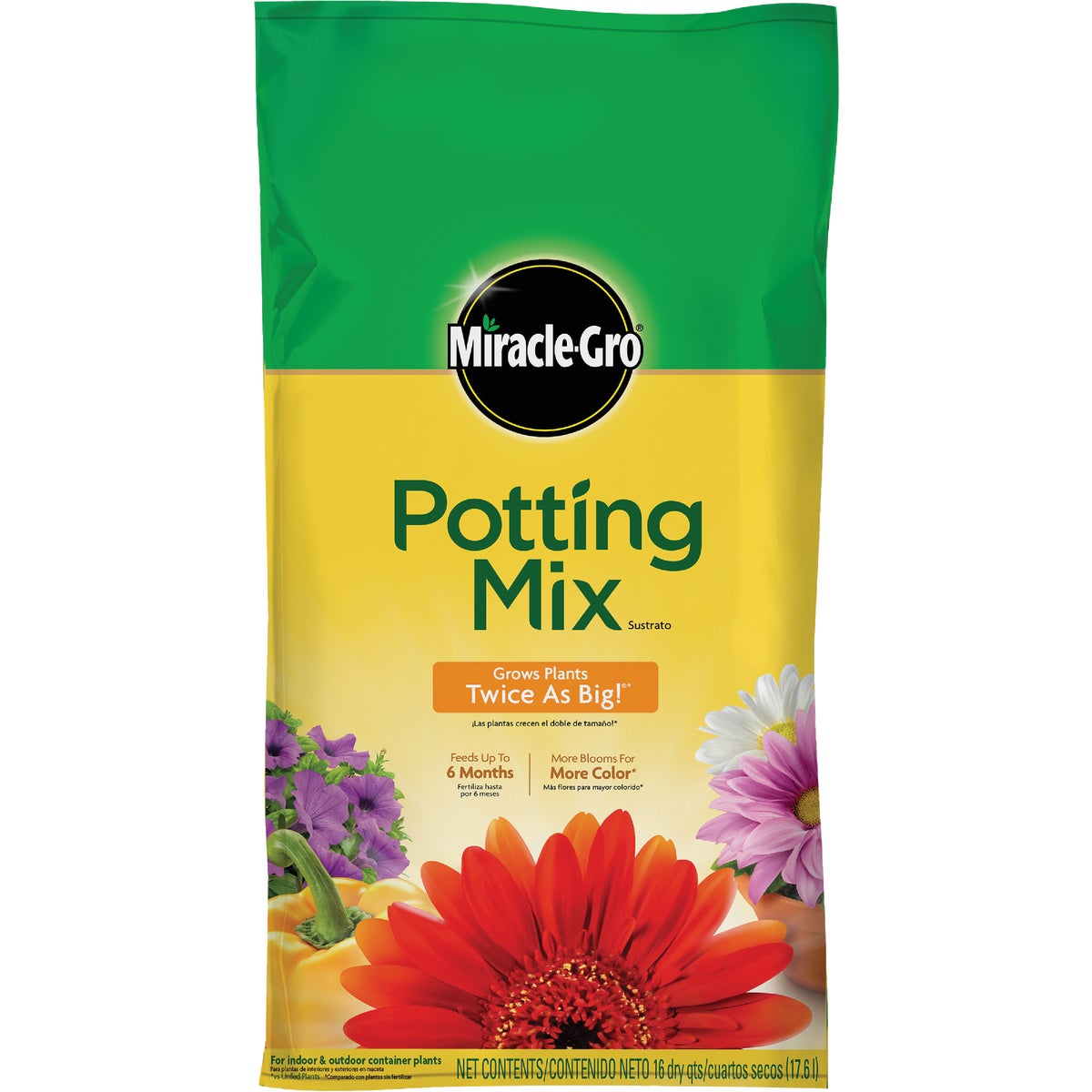 Miracle-Gro 16 Qt. 13 Lb. All Purpose Indoor & Outdoor Plants Potting Soil 759851
