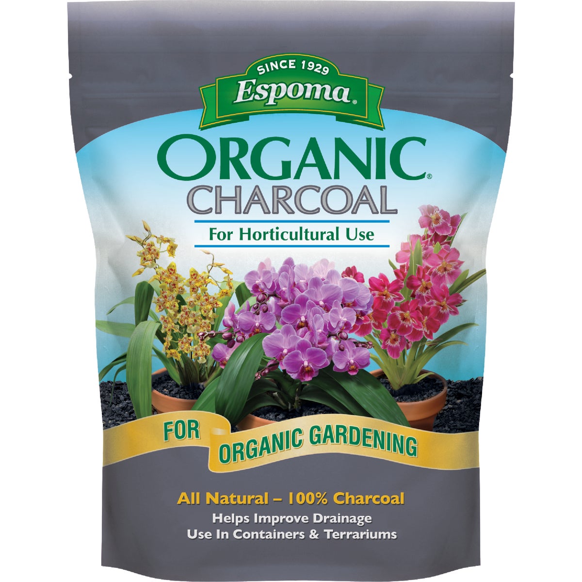 4QT ORG HORT CHARCOAL