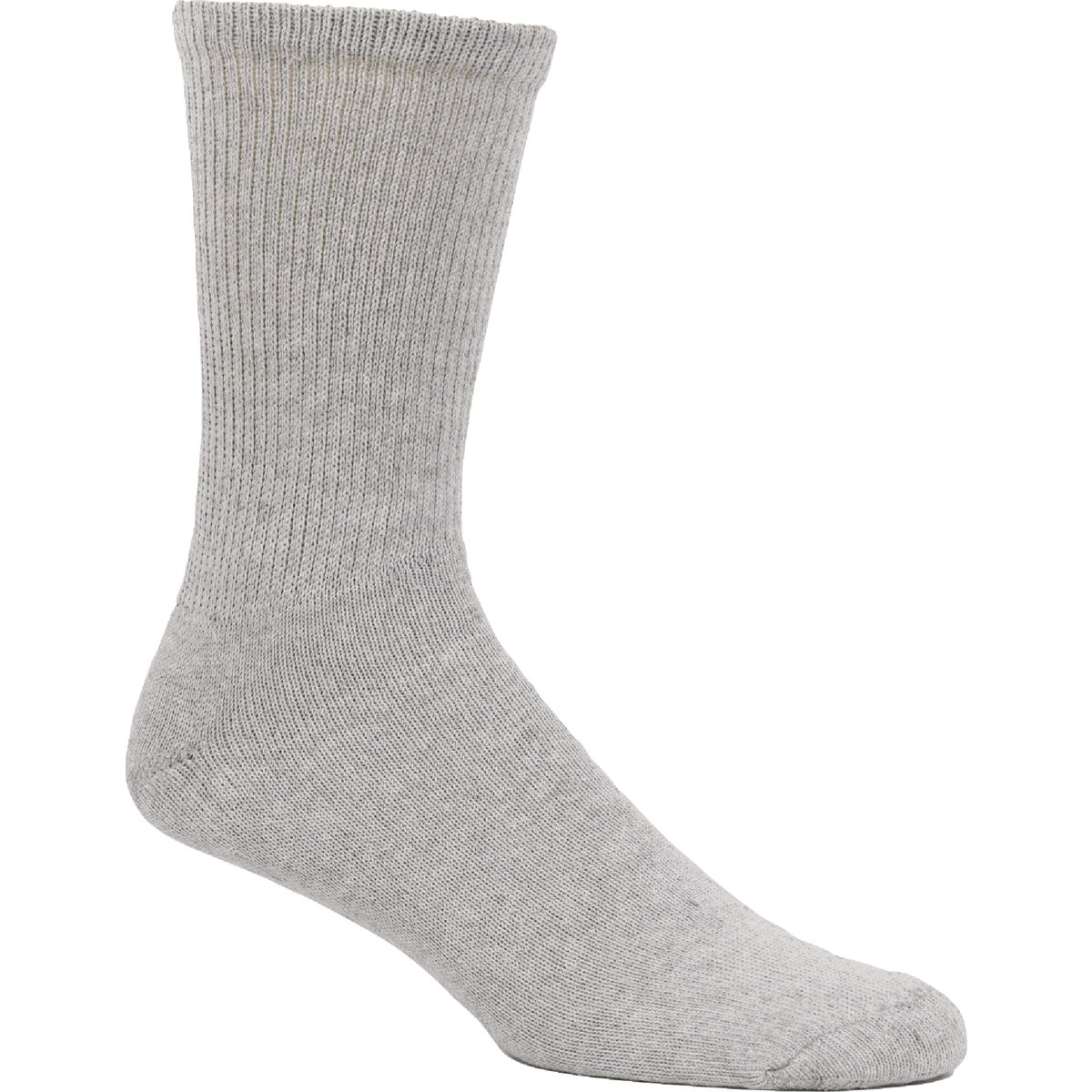 13PK GRY CREW SOCK
