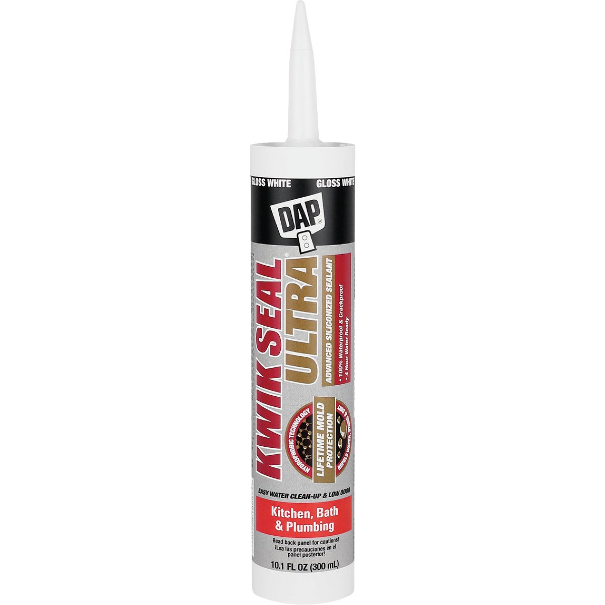 DAP KWIK SEAL ULTRA Premium Siliconized Kitchen & Bath Sealant 771380