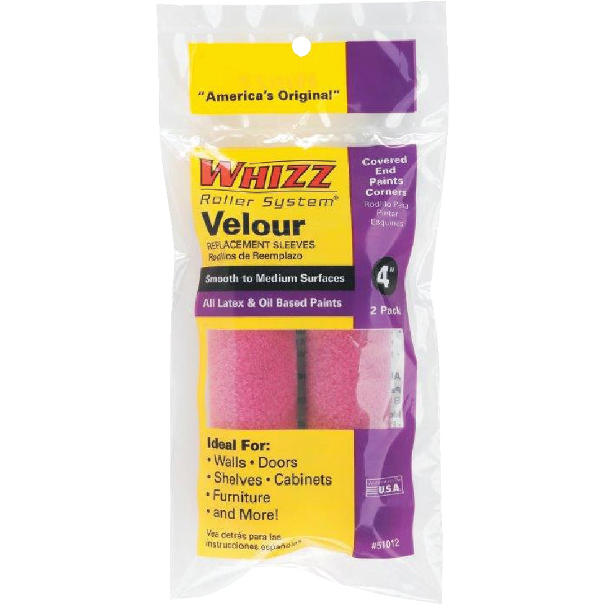 2PK 4" VELOUR MINI COVER