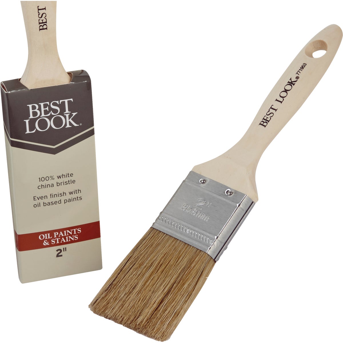 Best Look White Natural China Bristle Paint Brush 771953
