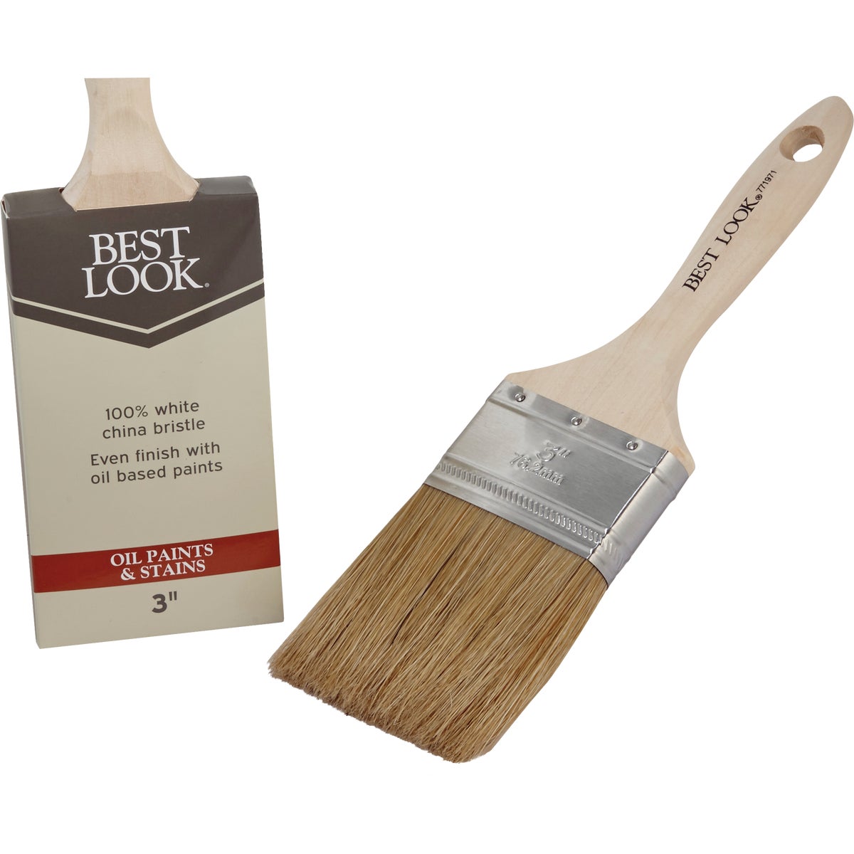 Best Look White Natural China Bristle Paint Brush 771971