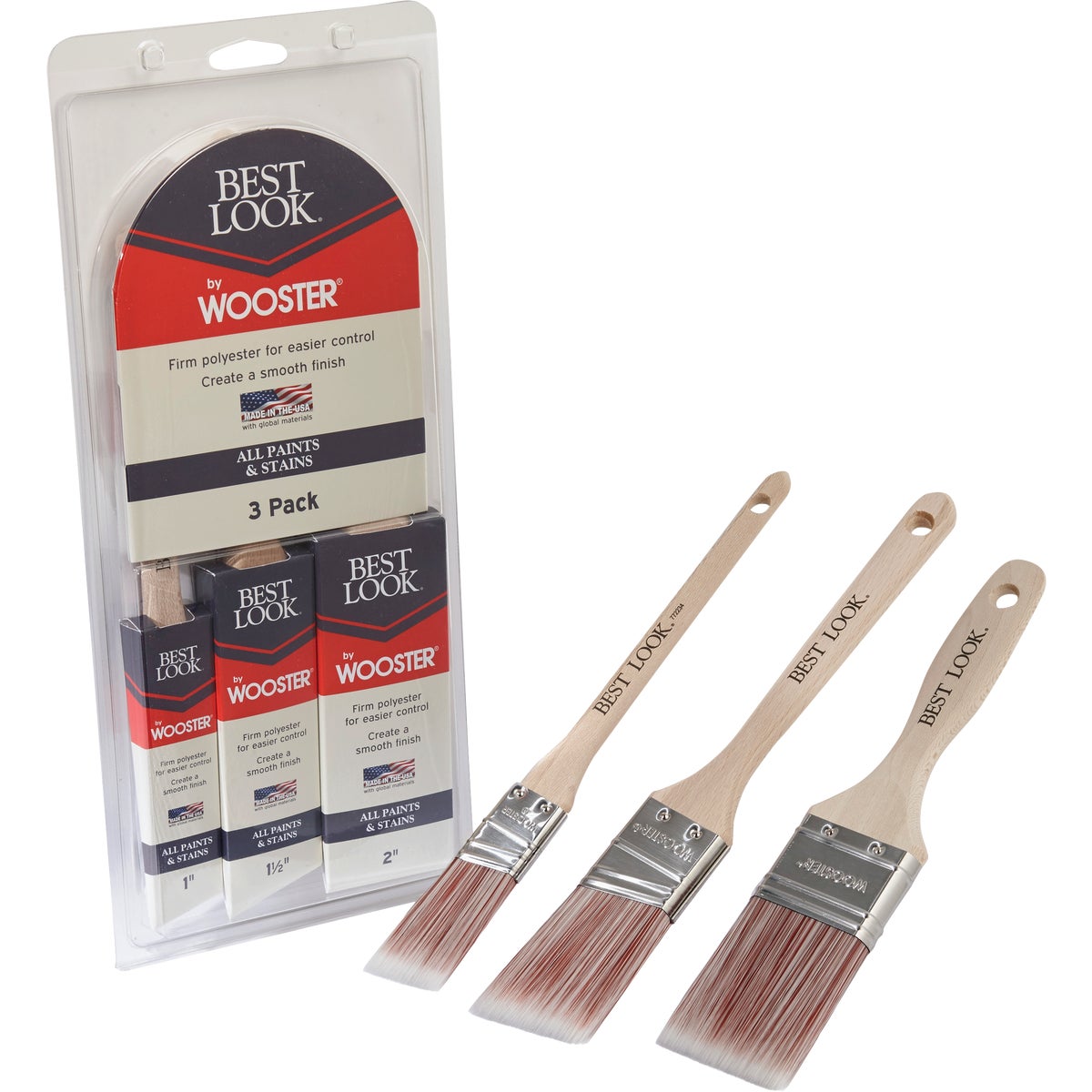 Best Look By Wooster 3-Piece Paint Brush Set 772262