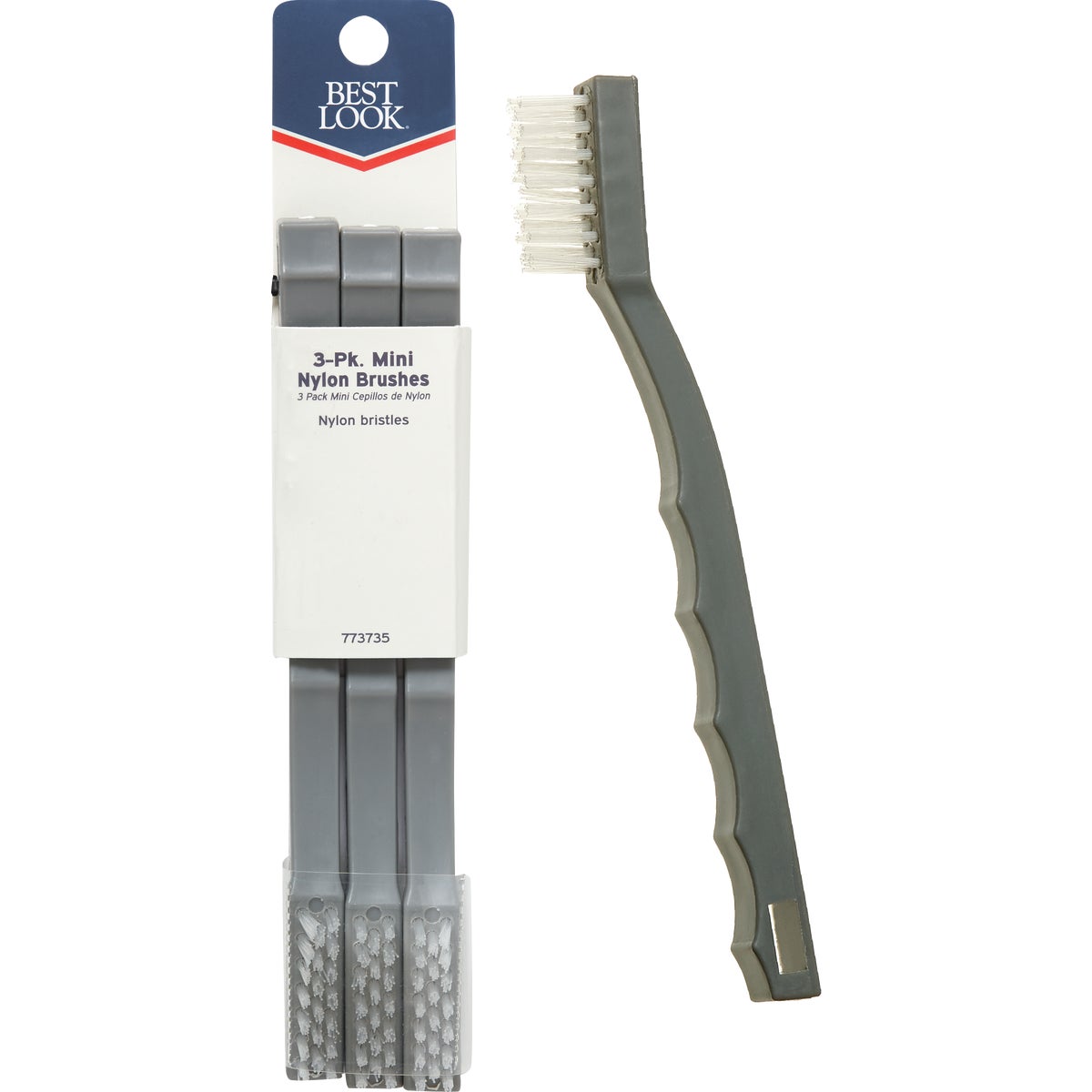 Best Look Nylon Bristle Mini Tile & Grout Brush (3-Pack) 773735