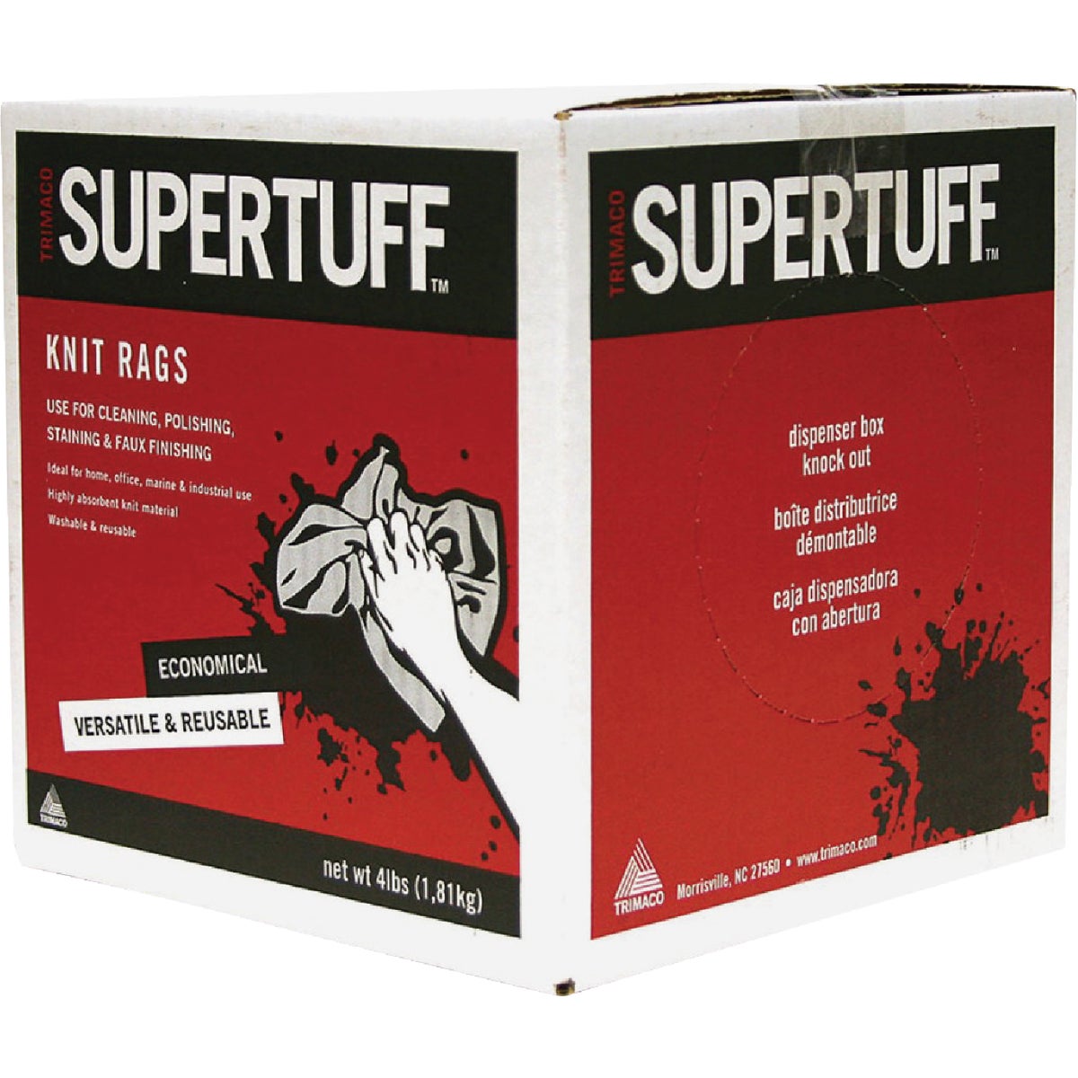 Trimaco SuperTuff 4 Lb. White Knit Staining Rags 774451
