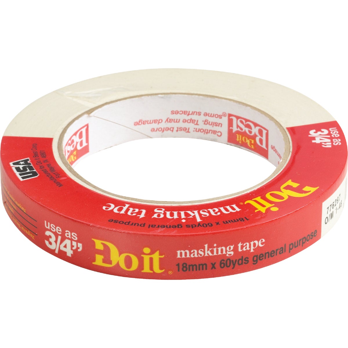 Do it Best 0.70 In. x 60 Yd. General-Purpose Masking Tape 776297