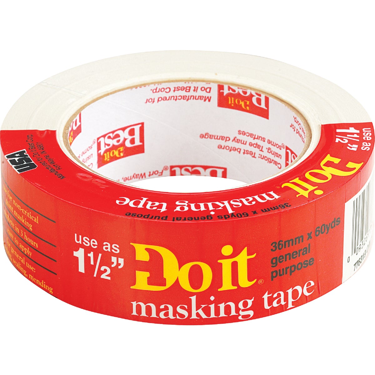 Do it Best 1.41 In. x 60 Yd. General-Purpose Masking Tape 776319